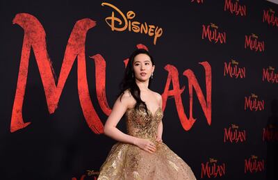 US-Chinese actress Liu Yifei attends the world premiere of Disney's 'Mulan' at the Dolby Theatre in Hollywood in March, shortly before the film's release was delayed. AFP