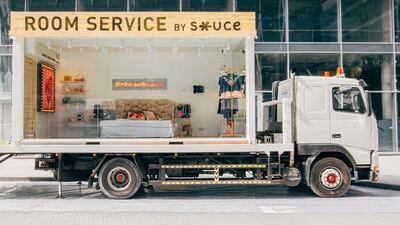 Room Service by S*uce The UAE brand S*uce has a cool installation definitely worth a look – check out Room Service, a fully “shoppable” mobile bedroom installation featuring functional design pieces by the multidisciplinary Emirati artist Latifa Saeed and the Lebanese pop-artist Corinne Martin, as well as fashion and lifestyle items. Everything in the bedroom can be bought on the spot via a touchscreen TV. When: Today and tomorrow. Courtesy S*uce