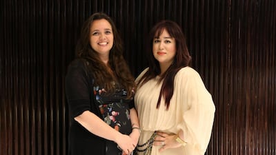 Nicholla Henderson Hall, left, and Freya Jaffar are two of the UAE’s social media influencers. Pawan Singh / The National