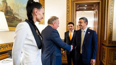 H.H. Sheikh Abdullah bin Zayed Al Nahyan, Minister of Foreign Affairs and International Cooperation, has met with a delegation of British investors, as part of his official visit to Britain. MOFAAIC / Wam