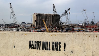 Parts of Beirut Port have had to be rebuilt following the explosion five years ago. Getty Images