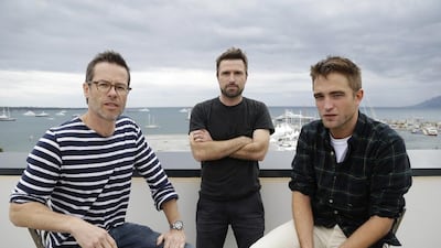 From left, actor Guy Pearce, director David Michod and actor Robert Pattinson at the 67th Cannes international film festival. Thibault Camus / AP Photo