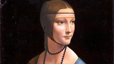 'Lady with an Ermine' (1489-90). The subject of the portrait is Cecilia Gallerani, one of the mistresses of Ludovico il Moro, Duke of Milan. It is housed at the National Museum in Krakow, Poland