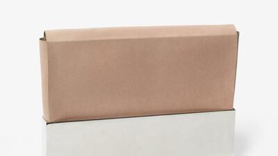 Leather and Metal clutch. Courtesy: Cos