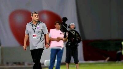 Abu Dhabi, United Arab Emirates, Oct 21 2011, Al Whada v Al Ain- Al Ain's Head Coach Cosmin Ol?roiu on the touchline at Al Nahyan Stadium in Abu Dhabi. Al Whada and Al Ain battled to a 2-2 tie . Mike Young / The National?