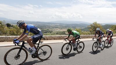 Left to right: Michael Morkov, Mark Cavendish and Jasper Philipsen.