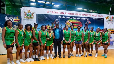 Isaac Moyo, Zimbabwe’s ambassador to the UAE, with some of the participants