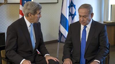 The US secretary of state John Kerry held four hours of talks with Israeli prime minister Benjamin Netanyahu in Berlin on October 22, 2015. Carlo Allegri / via AP