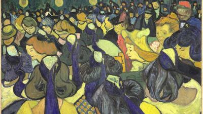 Oil on canvas The Ballroom at Arles by Vincent van Gogh, 1888. Courtesy Grand Palais / Hervé Lewandowski