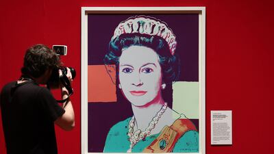 A portrait of Queen Elizabeth II by American artist Andy Warhol. AFP
