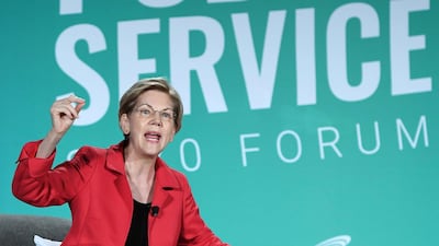 Democratic presidential candidate and US Senator Elizabeth Warren. AFP