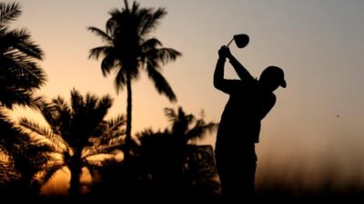 David Lipsky tees off on the 10th hole during the first round of the Omega Dubai Desert Classic on the Majlis course at the Emirates Golf Club. Warren Little / Getty Images