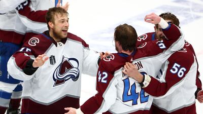 Colorado Avalanche goaltender Darcy Kuemper (35) reacts after defeating the Tampa Bay Lightning. Reuters