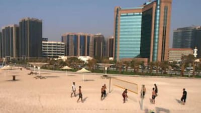 The males-only section of the Abu Dhabi public beach.