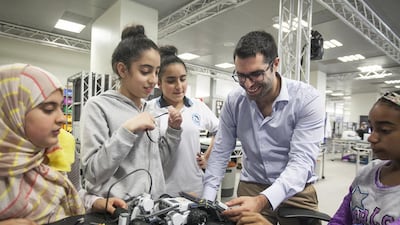 Students undertake an eight-week robot design workshop at NYUAD. Mona Al Marzooqi/ The National