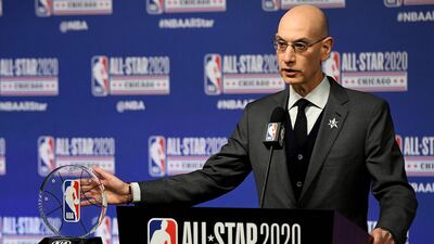 NBA Commissioner Adam Silver has stayed non-committal about when the league can resume. AFP