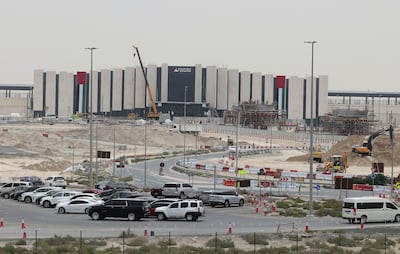 The Etihad Rail station at Jumeirah Golf Estates in Dubai. The National
