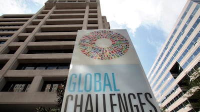 The International Monetary Fund headquarters. The agency has warned of a global impact from the Iran war. Reuters