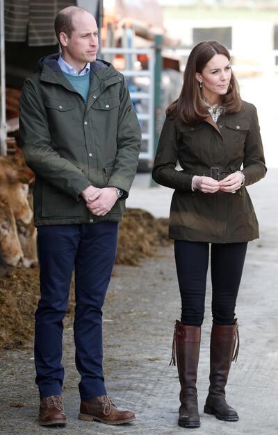 Catherine, Duchess of Cambridge, wears a jacket by Irish brand Dubarry to visit the Teagasc research farm in County Meath, Ireland on Wednesday, March 4. Reuters