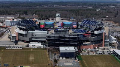 A drone view shows Gillette Stadium, which will be called Boston Stadium when it hosts games in the 2026 FIFA World Cup, in Foxborough, Massachusetts, U. S. , March 25, 2026. REUTERS / Brian Snyder