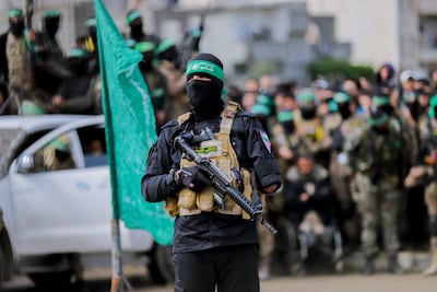 A Hamas member on patrol in Gaza. AFP