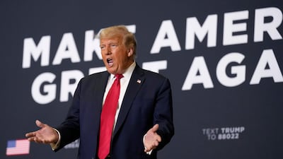 Former US president Donald Trump proposed a new ban on Muslims from entering the country during remarks at a campaign rally in Iowa. AP