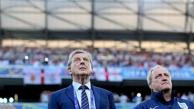 England’s coach Roy Hodgson (L) and assistance coach Ray Lewington prior the Uefa Euro 2016 group B preliminary round match between England and Russia at Stade Velodrome in Marseille, France, 11 June 2016. Oliver Weiken / EPA