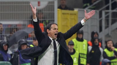 Inter Milan's coach Simone Inzaghi. EPA