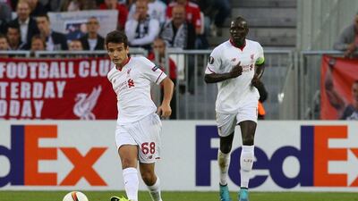 Pedro Chirivella of Liverpool plays a pass on Thursday night against Liverpool in their 1-1 Europa League draw with Bordeaux. Romain Perrocheau / Getty Images