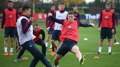 England midfielders Ross Barkley and Dele Alli. Reuters