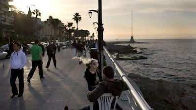 Sales of luxury apartments along Beirut's Corniche have slowed. AP Photo