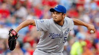 Barring one pitch Bruce Chen was on target against the Texas Rangers last night. Tony Gutierrez / AP Photo