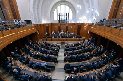 Speaker Nabih Berri opens the first session of Parliament to elect a new president in Beirut last September. EPA