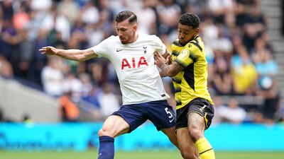 Pierre-Emile Hojbjerg - 8: One raking cross-field pass out to Bergwijn and excellent with his distribution in centre of park for entire game. Good block on Dennis shot and had free-kick saved by Bachmann, albeit via a huge deflection off defensive wall. Man of the match. PA