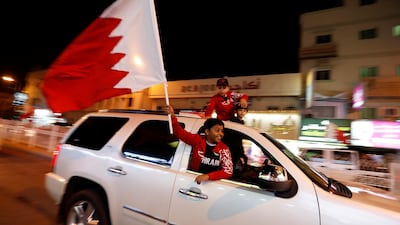 Bahrainis celebrate after winning the Gulf Cup final against Saudi Arabia, in Riffa, south of Manama, Bahrain. Reuters