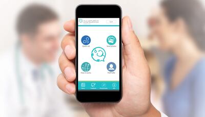 iGan Arabia said it will invest to improve digital patient management. A handout photo of TeleMed, Abu Dhabi Telemedicine Centre's mobile app. Photo: Abu Dhabi Telemedicine Centre