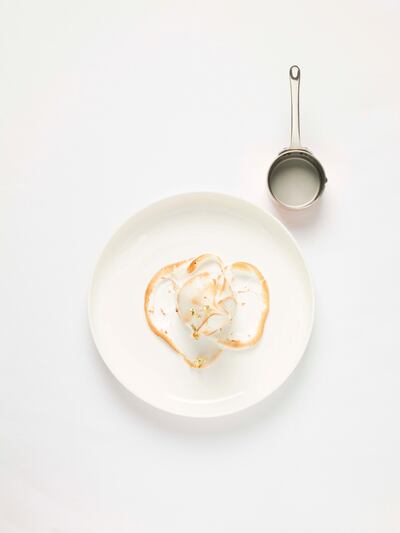 Charlotte norvégienne moderne aux pommes - an example of Alleno's power food. Courtesy Philippe Vaures