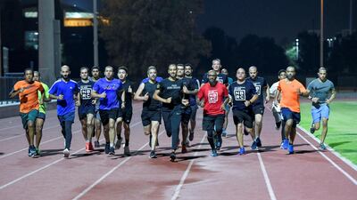 Youssef Rochdi, 37, founder and coach of Abu Dhabi Running Team, free-of-charge running programme that started a week after Covid-19 regulations kicked in last year. Khushnum Bhandari / The National