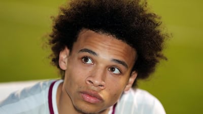 Manchester City's Leroy Sane has spoken of the influence Pep Guardiola has of Manchester City during a training session in Abu Dhabi. Chris Whiteoak / The National