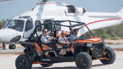 Prince Charles visits Bu Tinah island in the waters of Abu Dhabi during his 2016 visit. Getty
