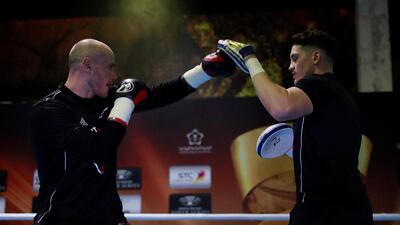 Groves with trainer. Action Images via Reuters