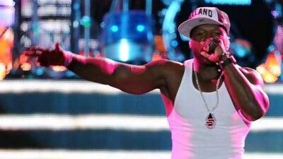 PopArabia has secured the regional management rights to songs of artists such as 50 Cent, above. Kevin Winter / Getty Images for Coachella / AFP