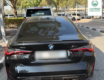 The rented vehicle will be impounded for 60 days. Photo: Dubai Police