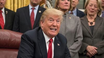 Donald Trump at the White House. Ron Sachs / EPA