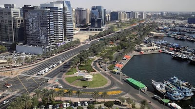 Deira apartments: Q3 down 1%. Studio - Dh38-55,000. 1BR - Dh55-80,000. 2BR - Dh80-110,000. 3BR - Dh100-150,000. Q3 2013-Q3 2014 up 35%. Sarah Dea / The National