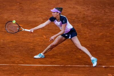 Belgium's Elise Mertens during her Madrid Open quarter-final defeat against Aryna Sabalenka on Wednesday, May 5. EPA
