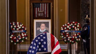 After her death, Ginsburg lay in state at the US Capitol on September 25, 2020. Photo: Senate Democrats