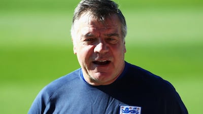 Sam Allardyce conducts a training session last week at St George's Park. Matthew Lewis / Getty Images / August 30, 2016