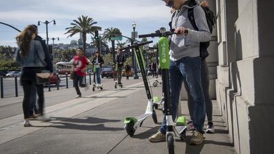 San Francisco requires permits for scooters after the city was overrun in the increasingly crowded scooter startup market. Bloomberg