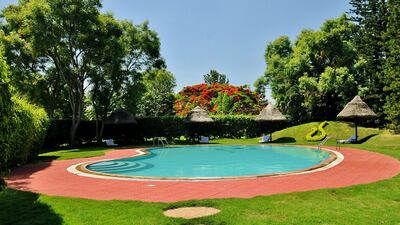 Visitors can cool off in the swimming pool.